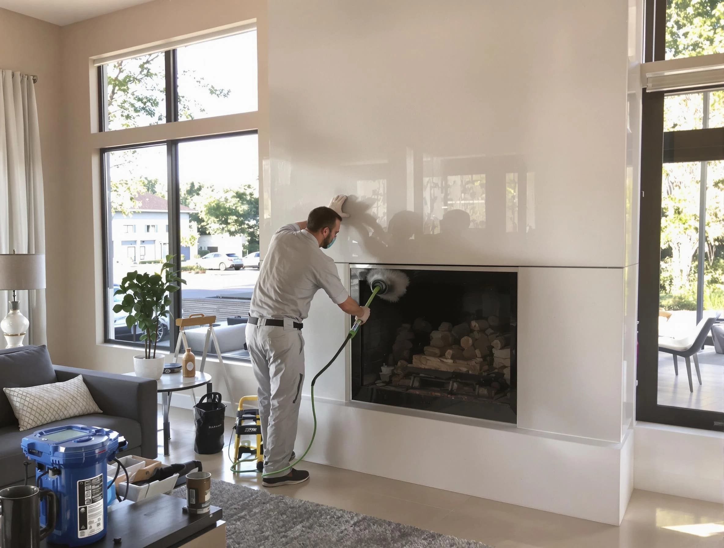 Leeds Chimney Sweep performing thorough soot removal in Leeds, AL