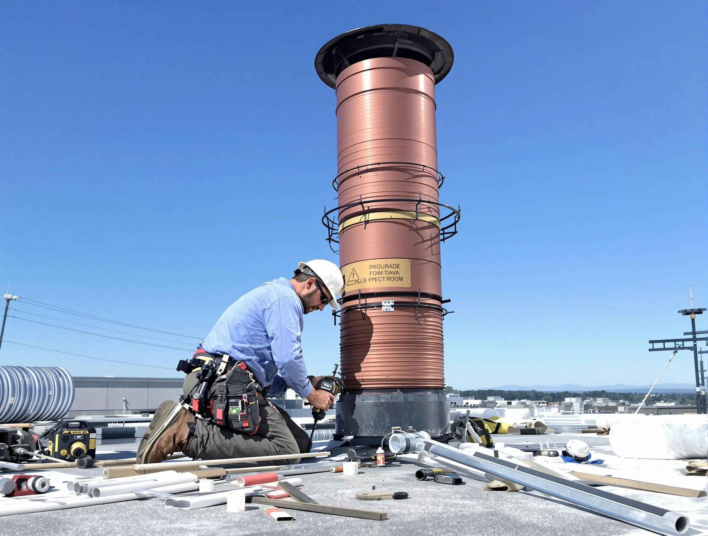 Installed chimney liner by Leeds Chimney Sweep in Leeds, AL