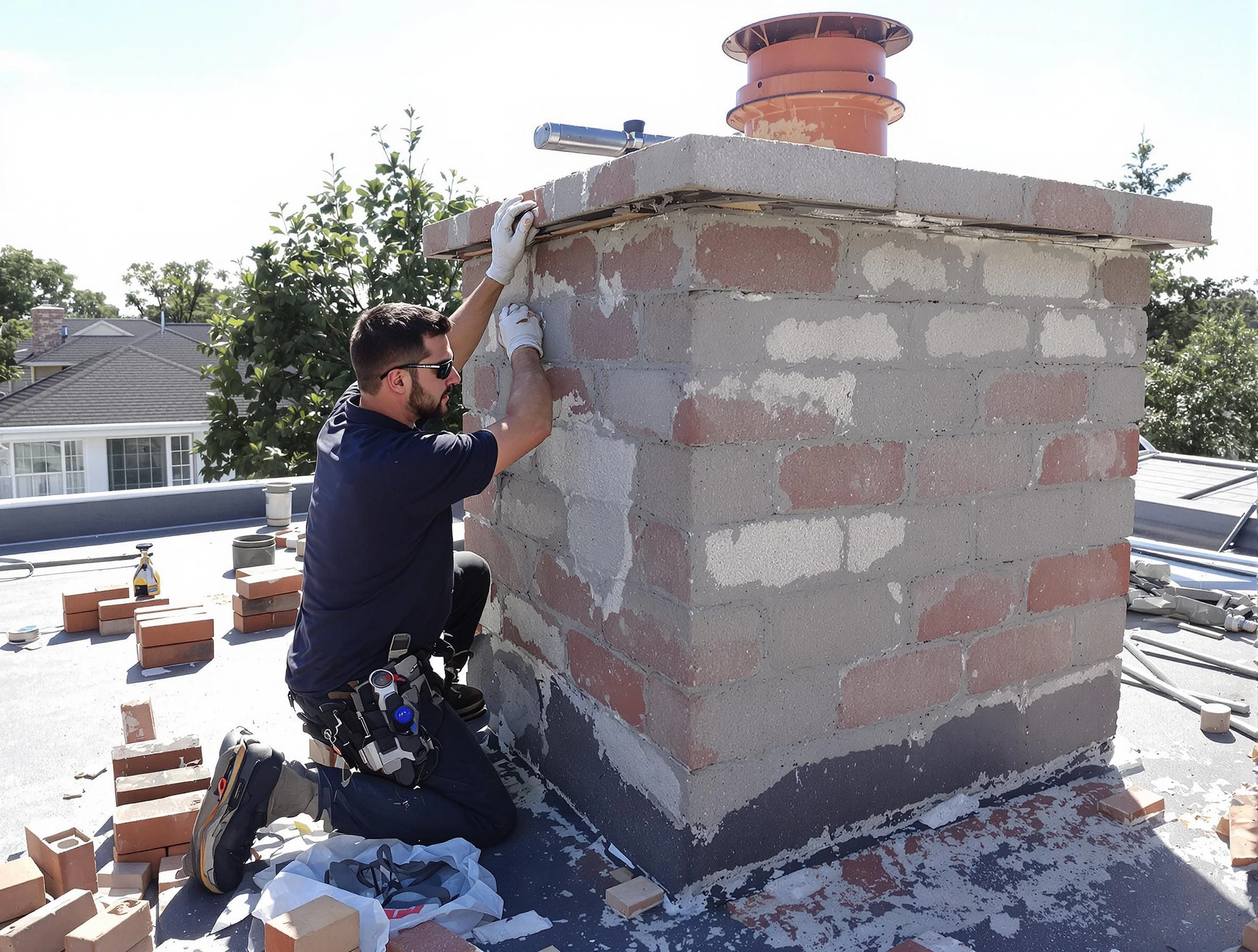 Advanced chimney repair process by Leeds Chimney Sweep in Leeds, AL