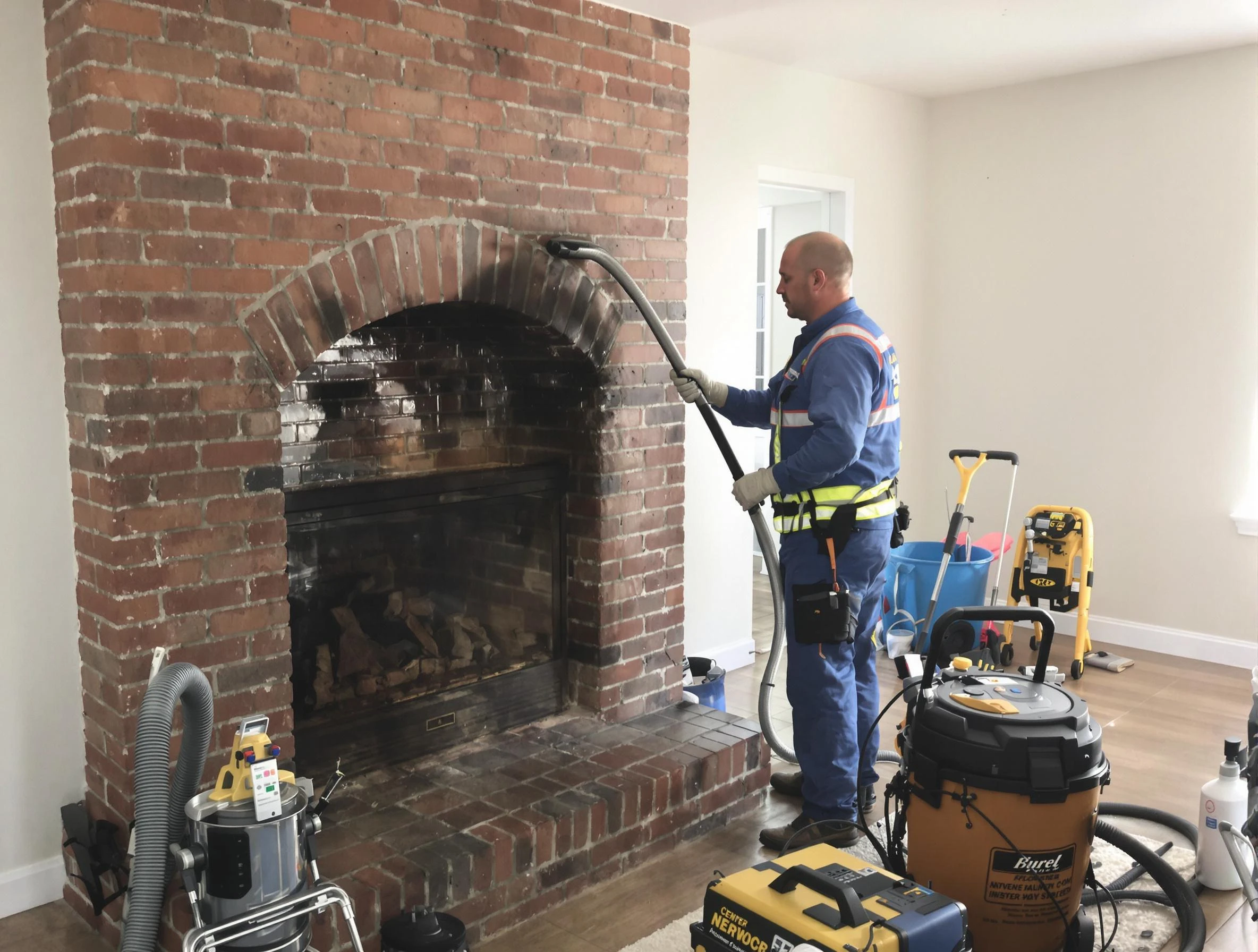 Leeds Chimney Sweep expert performing detailed chimney sweep in Leeds, AL